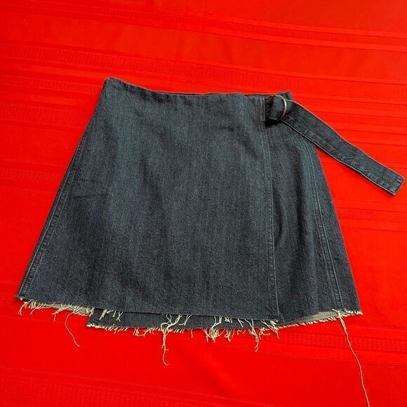 Madewell Raw Hem Denim Skirt Size 2 - Picture 1 of 7